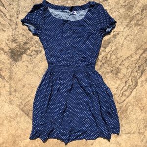 2 H&M Blue Polka Dot Mini Dress